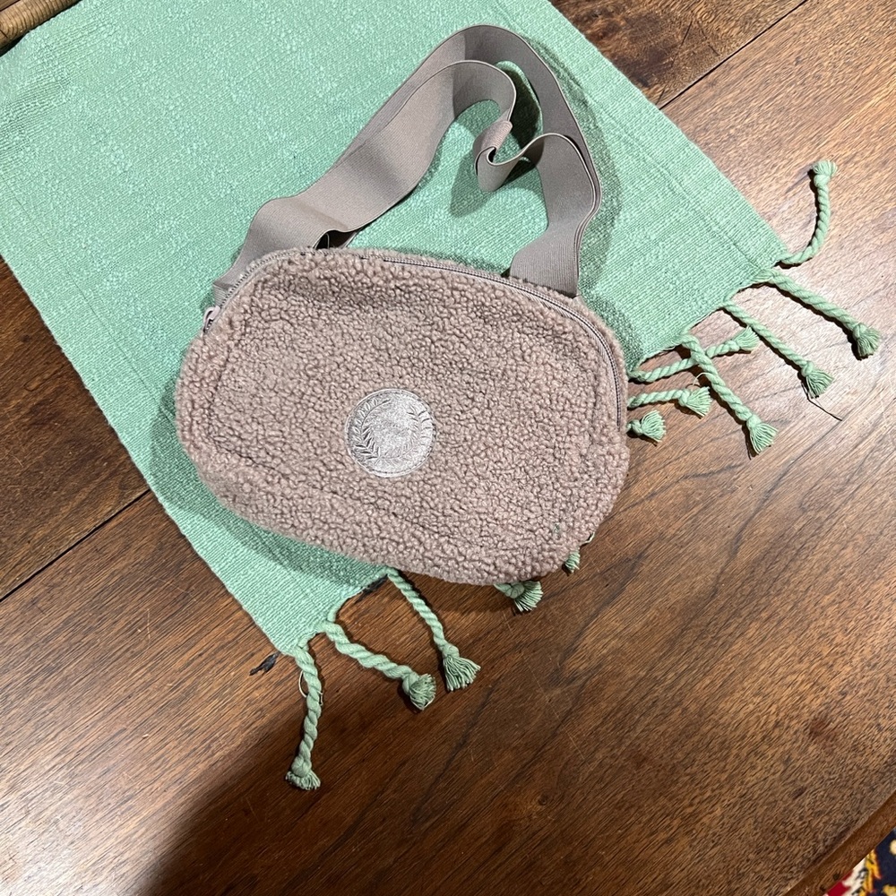 PINK Victoria's Secret Taupe Sherpa Crossbody